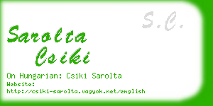 sarolta csiki business card